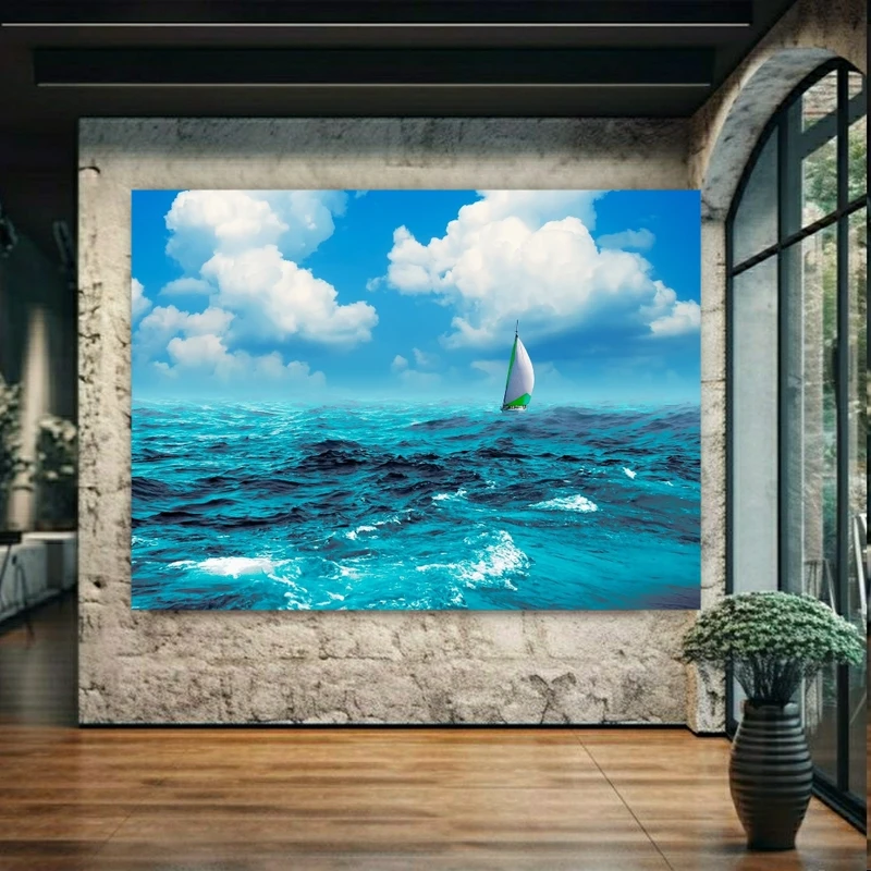 پوستر مدل بک لایت طرح کشتی و دریا کد BK1274