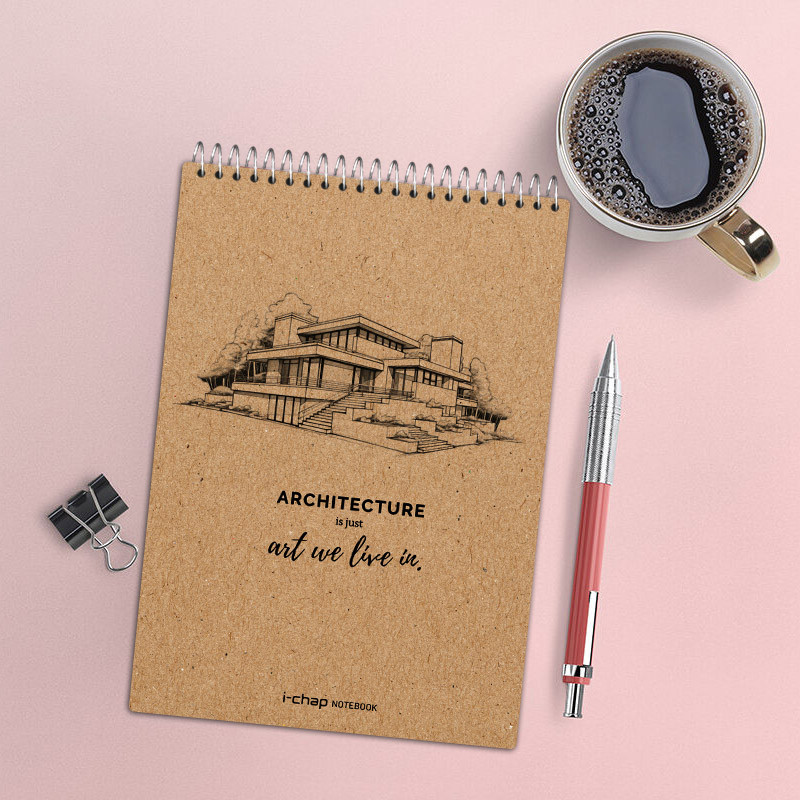 دفتر طراحی 80 برگ آی چاپ مدل معماری کد 988