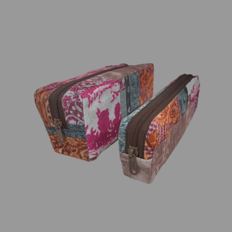 کیف لوازم آرایش زنانه مدل 1001 مجموعه دو عددی