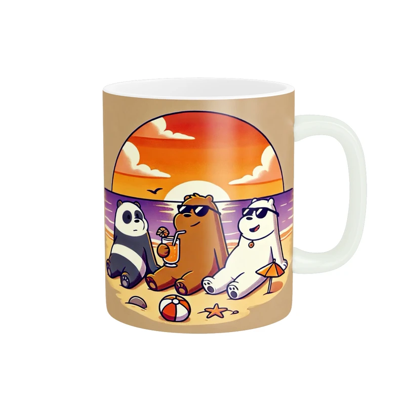 ماگ پادآفرین مدل سه خرس کله پوک بامزه کد p9667