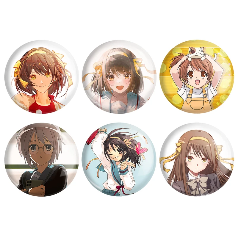 مگنت خندالو طرح انیمه ناپدید شدن هارومی سوزومیا The Disappearance of Haruhi Suzumiya کد 1427A مجموعه 6 عددی