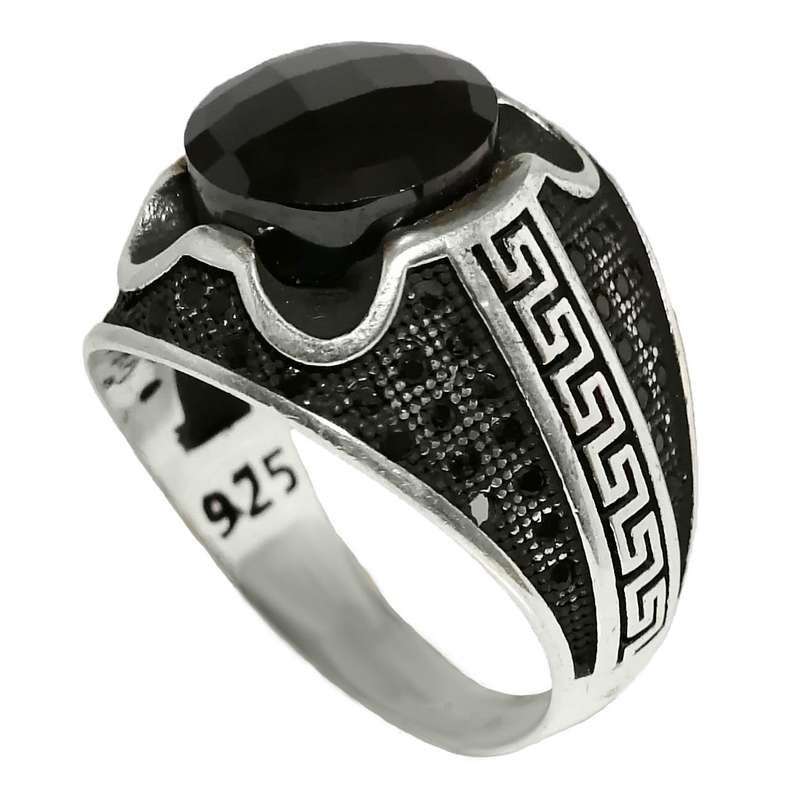 انگشتر نقره مردانه مدل عقیق اسپرت MS9030