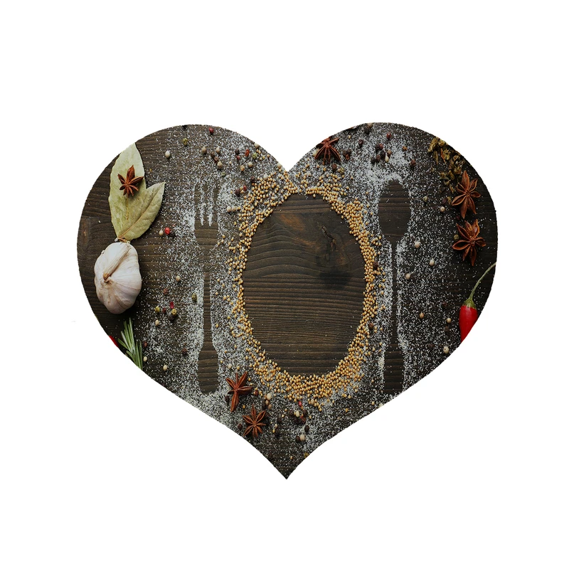 پادری مدل قلب طرح آشپزخانه کد 8539 سایز 90 × 90 سانتی متر