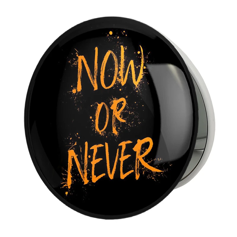 آینه جیبی خندالو طرح Now Or Never مدل تاشو کد 2730 