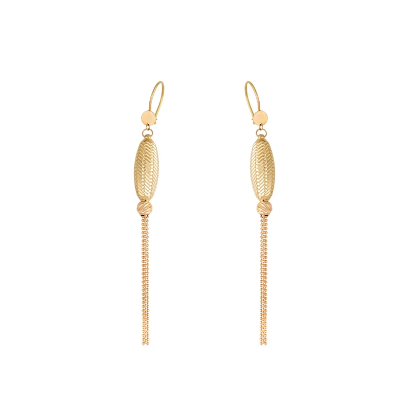 گوشواره طلا 18 عیار زنانه لیلیوم‌ گلد مدل DEGCC18-27d طرح مخروطی