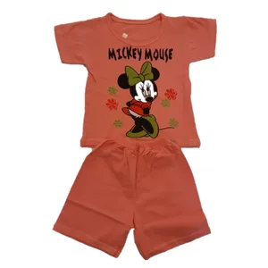 ست تی شرت و شلوارک بچگانه مدل میکی موس کد 80