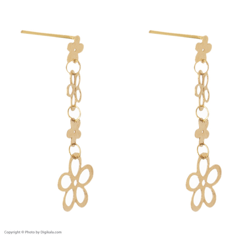 گوشواره طلا 18 عیار زنانه مایا ماهک مدل ME0934 طرح شکوفه سیب