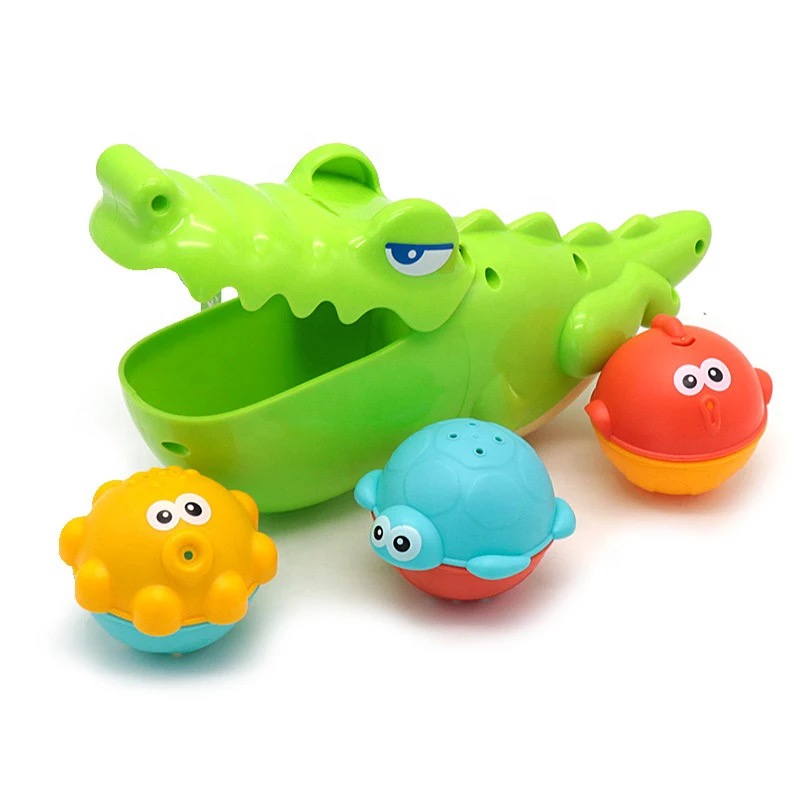 اسباب بازی حمام هانگر مدل تمساح بسته 4 عددی