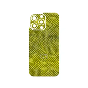 MAHOOT Yellow Snake Skin Cover Sticker for Apple iPhone 15 Pro Max
