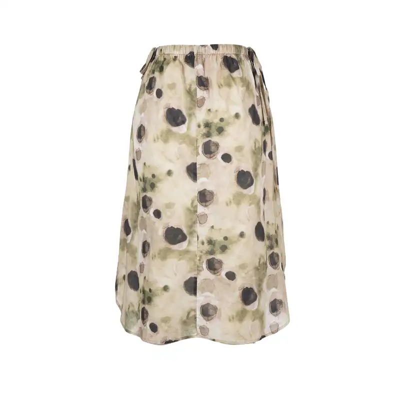 دامن چین‌دار زنانه سرژه مدل 210232 رنگ سبز