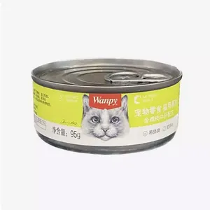 کنسرو غذای گربه ونپی مدل مرغ و جگر گاو طعم مرغ وزن 95 گرم