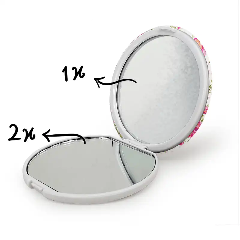 آینه جیبی خندالو طرح گل گلی مدل تاشو کد 2212