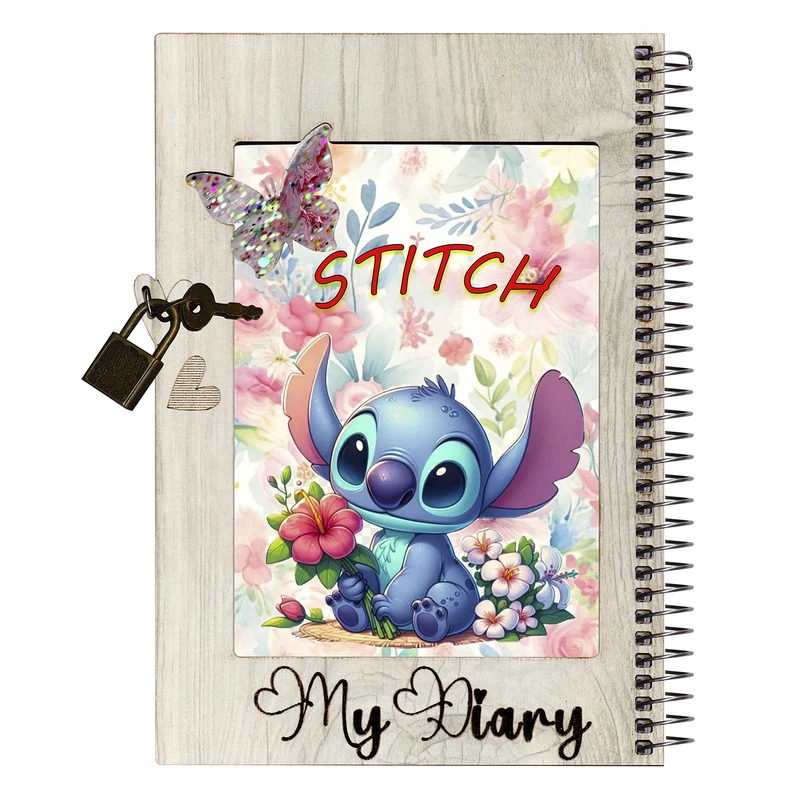 دفتر خاطرات 60 برگ طرح استیچ مدل stitch009