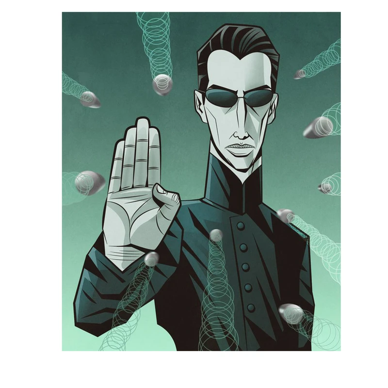 استیکر لپ تاپ و موبایل مدل سریال طرح ماتریکس Matrix کد 4387