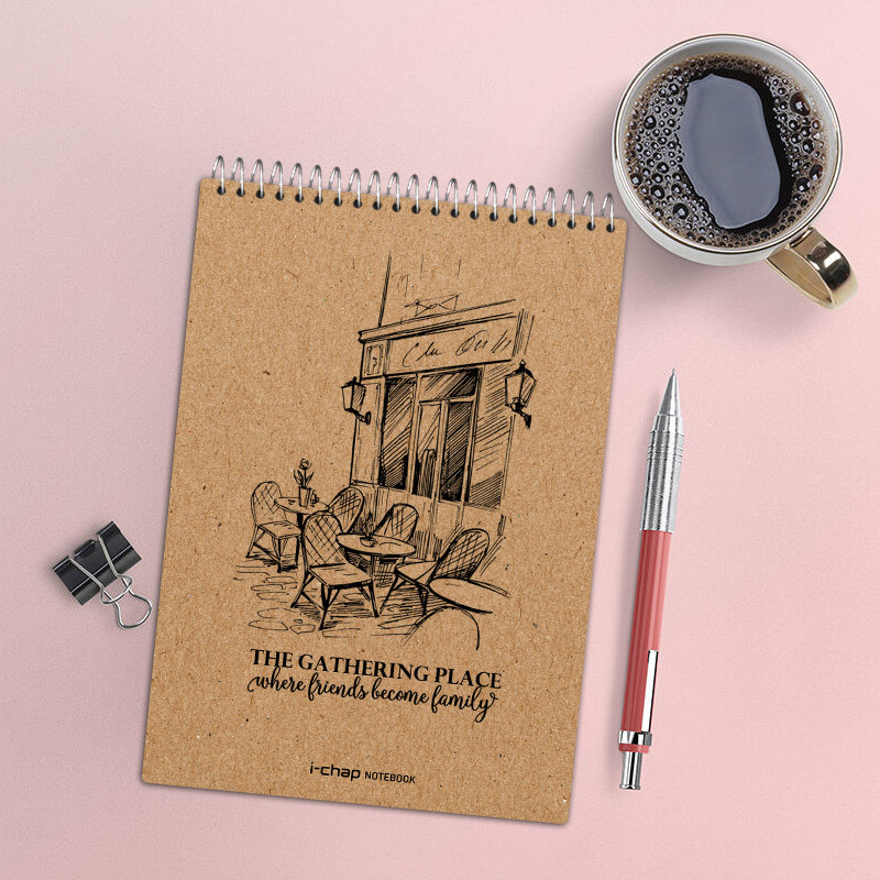 دفتر طراحی 80 برگ آی چاپ مدل کافه کد 990