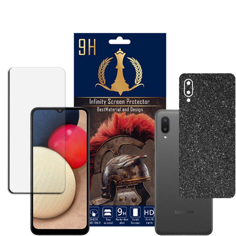 برچسب پوششی اینفینیتی مدل PRO MAX مناسب برای گوشی موبایل سامسونگ GALAXY A02 / M02 به همراه محافظ صفحه نمایش