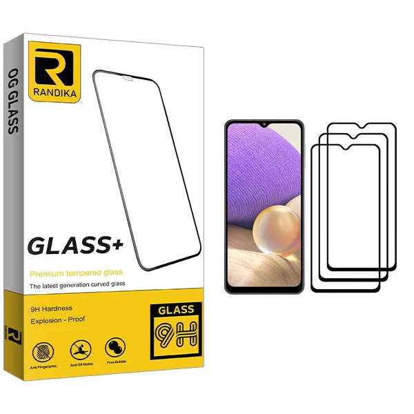 محافظ صفحه نمایش راندیکا مدل Gld مناسب برای گوشی موبایل سامسونگ Galaxy A32 بسته سه عددی
