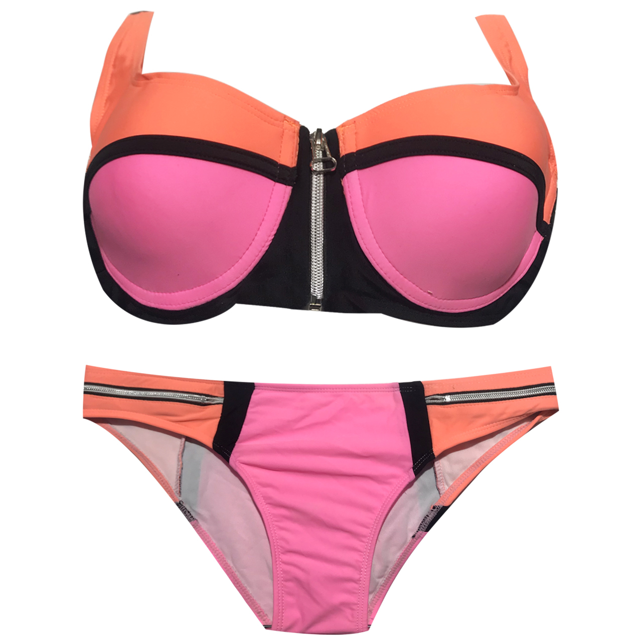 مایو زنانه کد 210 رنگ صورتی