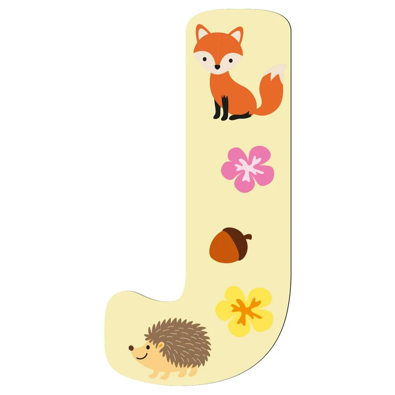 استیکر چوبی کودک باروچین مدل حرف انگلیسی J کد 8009