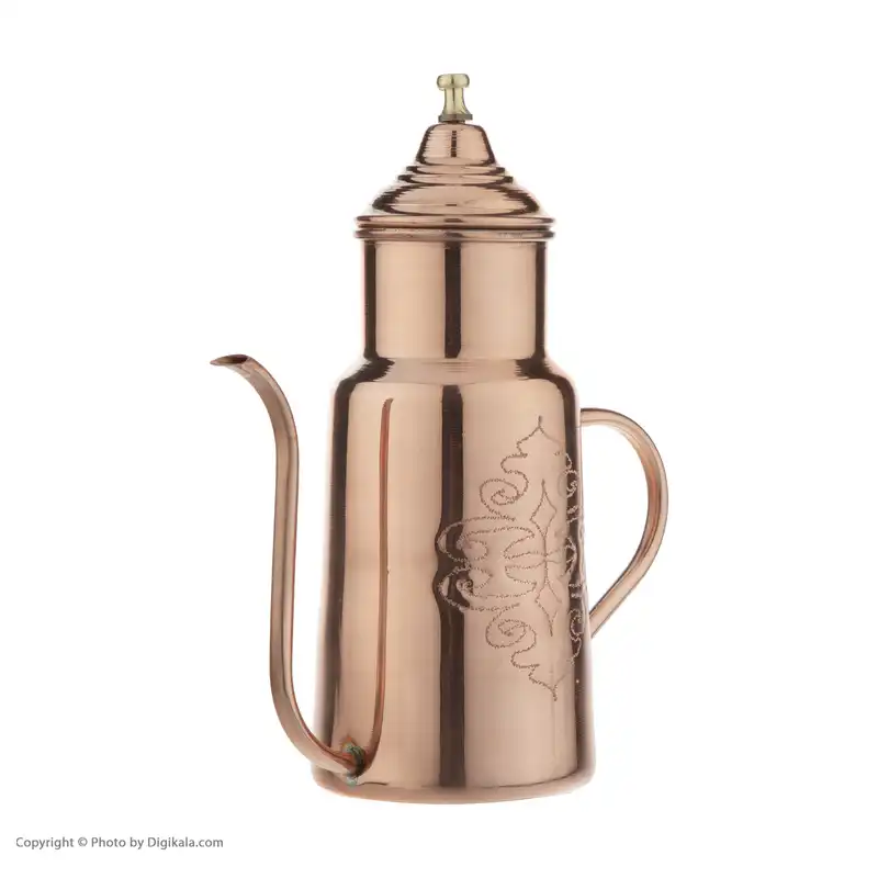 ظرف روغن مسی مس زنجان مدل دسته دار کد 004