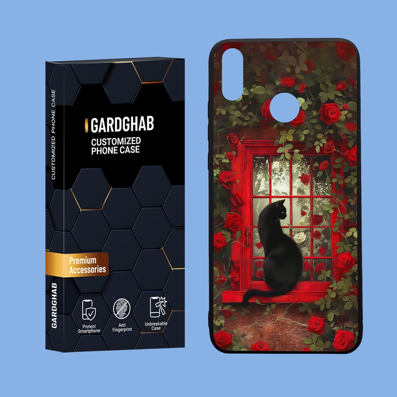 کاور گارد قاب مدل دورژله ای پشت گلس دخترانه مناسب برای گوشی موبایل آنر 8x