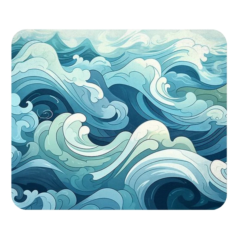 ماوس پد مدل موج دریا سایز 19x24 سانتی متر