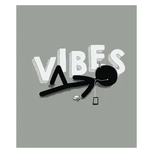 برچسب لپ تاپ پویا مارکت طرح وایب کد 3646