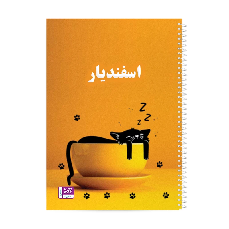 دفتر نقاشی حس آمیزی طرح Lazy Cat مدل اسفندیار