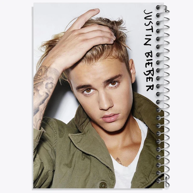 دفتر مشق 50 برگ خندالو مدل جاستین بیبر Justin Bieber کد 2703