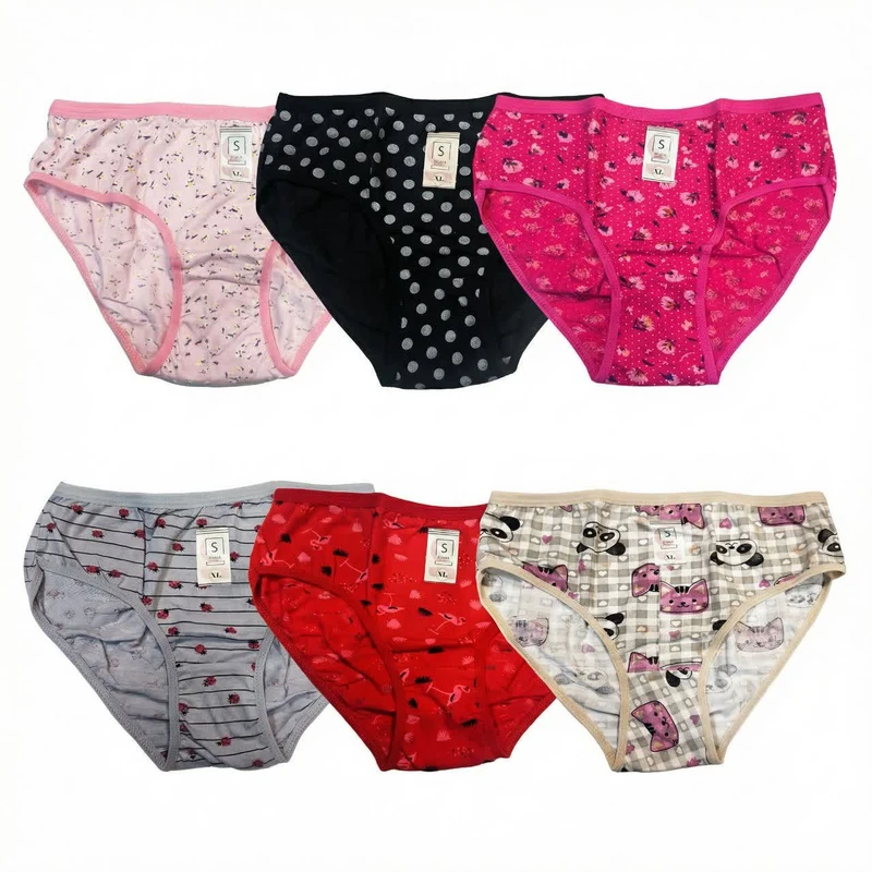 شورت اسلیپ دخترانه مدل L45211 بسته 6 عددی