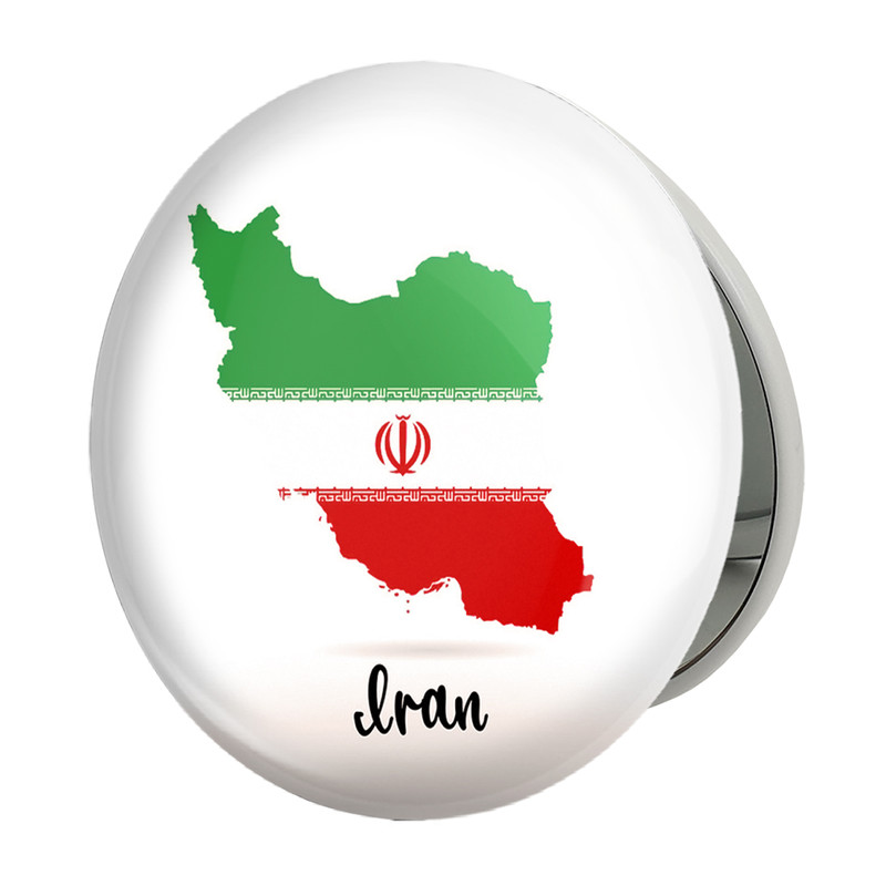 آینه جیبی خندالو طرح پرچم ایران مدل تاشو کد 20513 