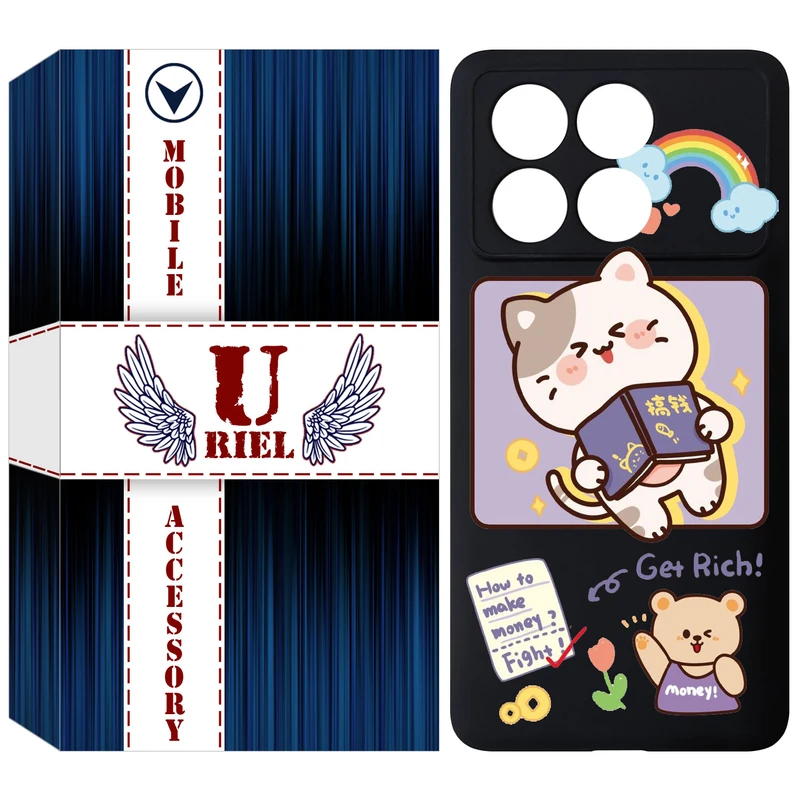 کاور یوریل مدل KSH کد 12 طرح گربه مناسب برای گوشی موبایل شیائومی Poco X6 Pro