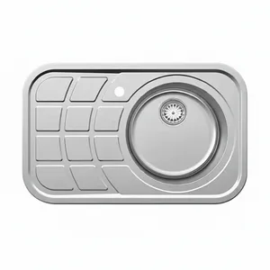 سینک ظرفشویی استیل توکار یک لگنه پلی استیل مدل ردیوس کد 126