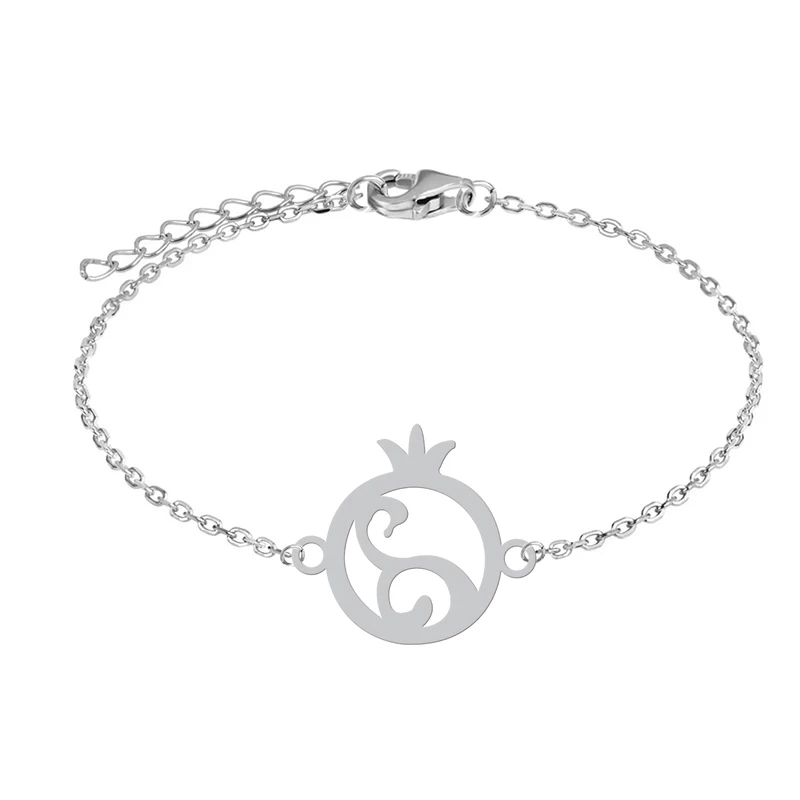 دستبند زنجیری زنانه هایکا طرح انار کد zd.ha 239