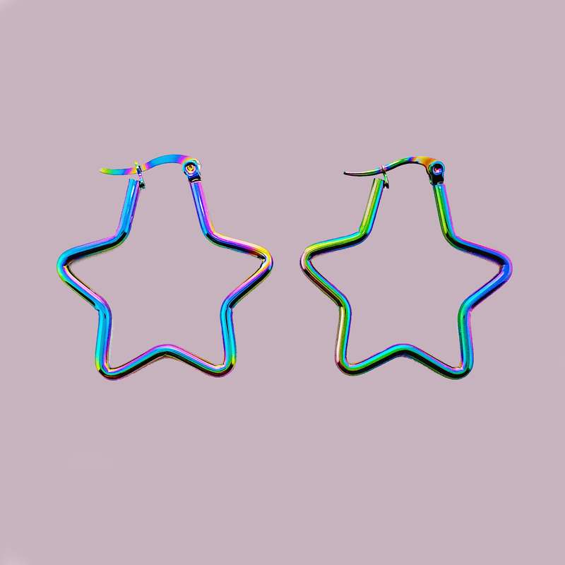 گوشواره زنانه مدل ستاره هولوگرامی 571 گوشواره زنانه مدل ستاره هولوگرامی 571