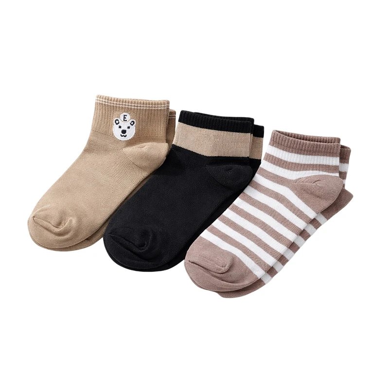 جوراب ساق کوتاه زنانه مدل Lira پنبه ای کد 001 بسته 3 عددی