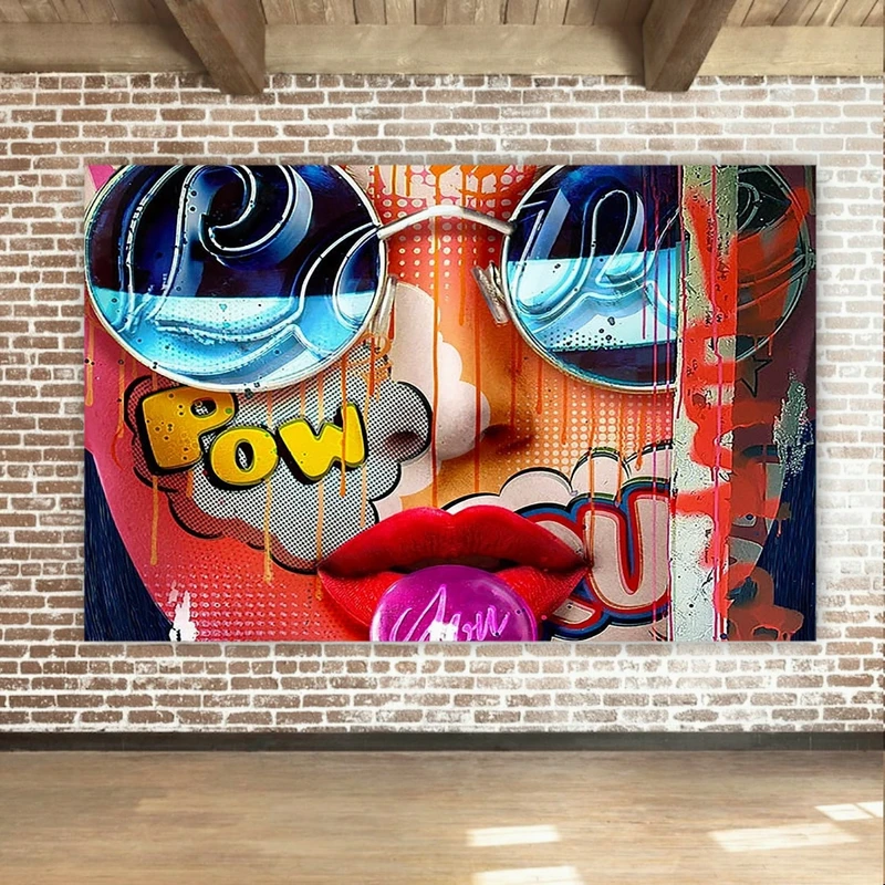 پوستر دیواری طرح فانتزی دختر عینکی کد FP414