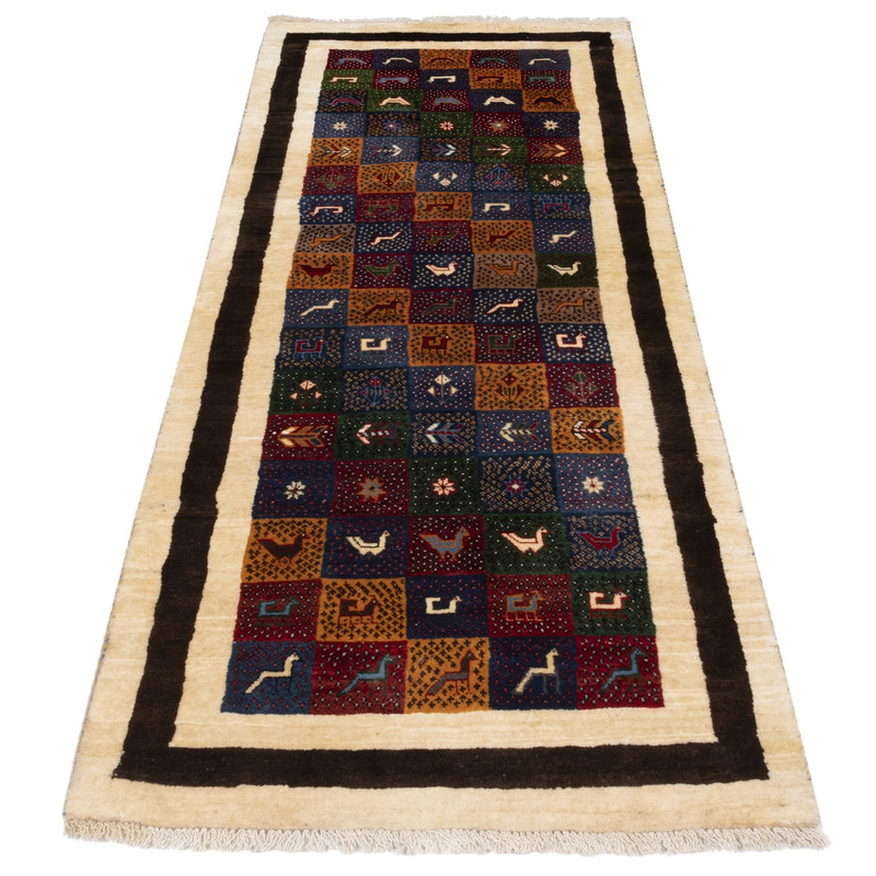 گبه دستباف کناره طول دو متر سی پرشیا کد 122485