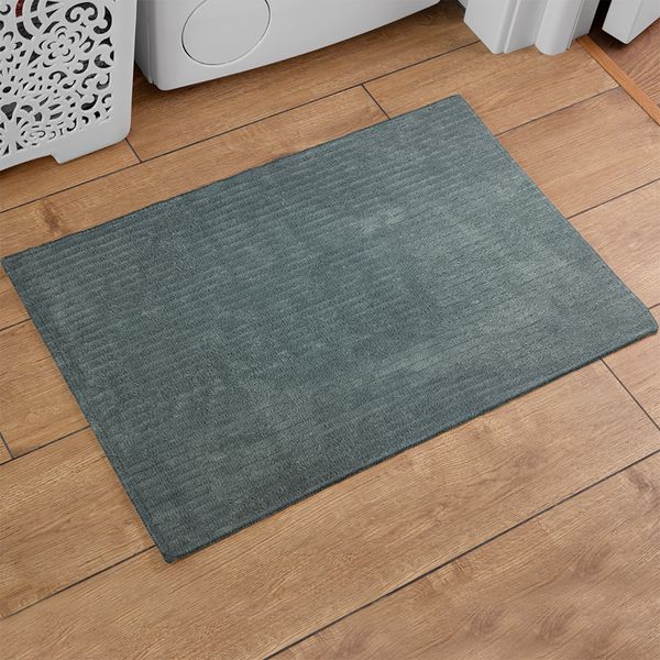 پادری شاران هوم مدل اسفنج دار طرح مخمل راه راه فانتزی سایز 40 ×65 سانتی متر