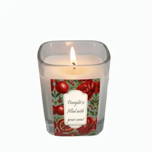 شمع لیوانی بدون بو گیلا مدل یلدا کد 003 زمان اتمام 8 ساعت