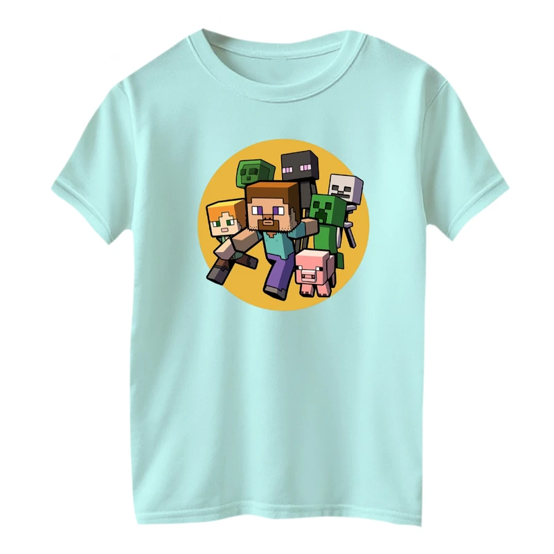تی شرت آستین کوتاه بچگانه مدل ماینکرفت کد ۳