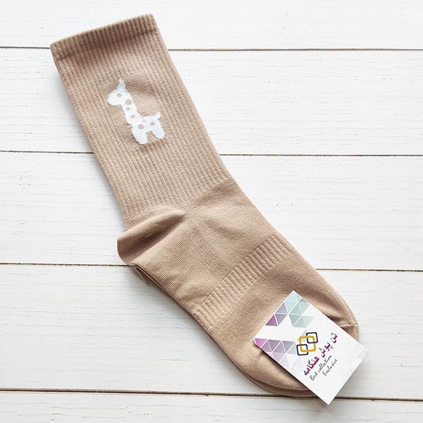 جوراب ساق بلند مردانه تن پوش هنگامه مدل پنبه کش اسپرت زرافه کد KW77 -  - 2