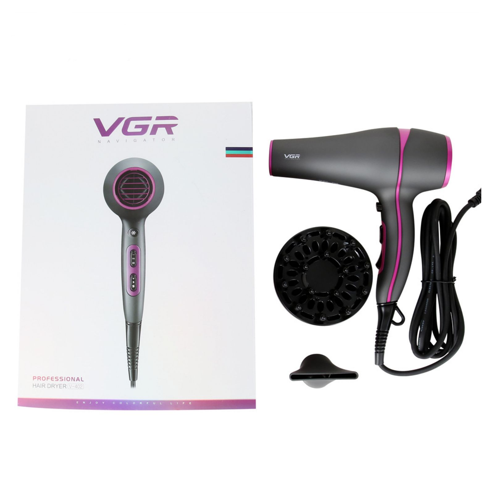سشوار حرفه ای وی جی ار مدل V-402 -  - 3