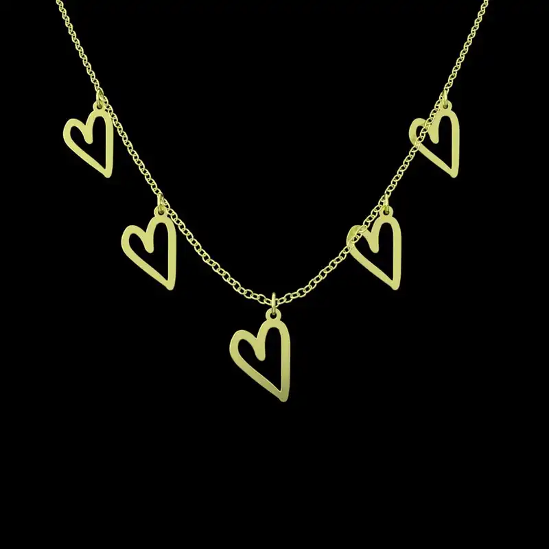 گردنبند طلا 18 عیار زنانه مدوپد مدل قلب کد RNA17486