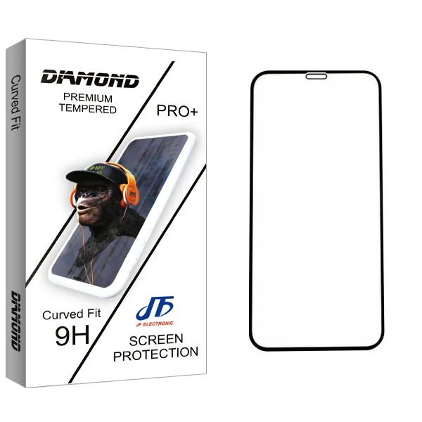 محافظ صفحه نمایش 5D جی اف مدل Diamond glass مناسب برای گوشی موبایل اپل Iphone X