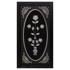 تابلو نقره طرح پنج گل کد 1002