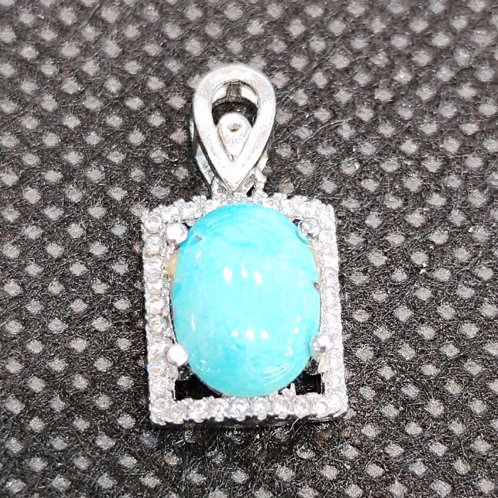 آویز گردنبند نقره زنانه مدل فیروزه نیشابور کد 26 آویز گردنبند نقره زنانه مدل فیروزه نیشابور کد 26