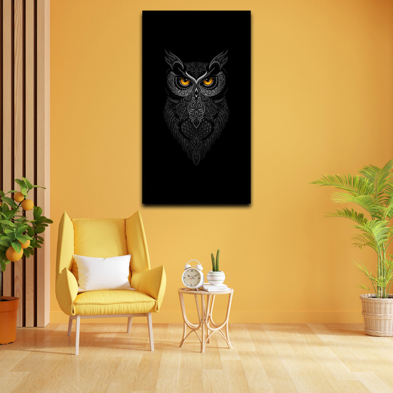 تابلو شاسی مدل دکوراتیو طرح جغد کد 06