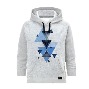 هودی زنانه مدل انتزاعی کد J147 رنگ طوسی