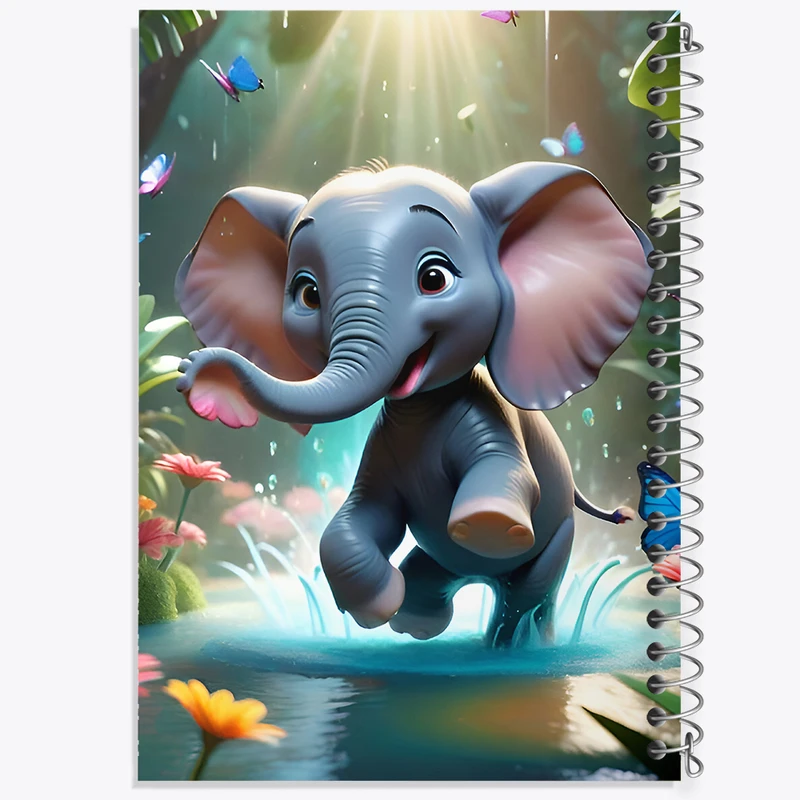 دفتر نقاشی 50 برگ خندالو طرح فیل بامزه کد F7788